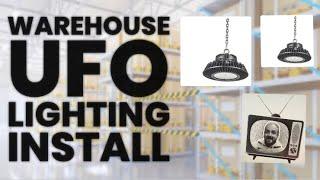 Install job Warehouse high bay ufo lighting on cable tray using FP200 cable  Electrician TV