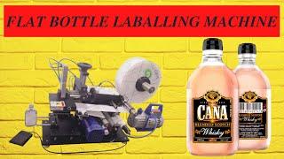 SEMI AUTO FLAT BOTTLE LABELING MACHINE