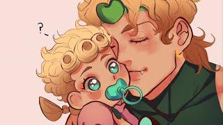 Baby Giorno and DIO (JOJO comic dub)