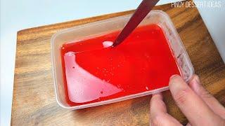 Fruit Blocks (Cubes) using Knox Gelatine homemade jellyace for Cathedral Window