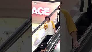 DéjàVu on the Escalator Prank#shorts #twinssprank