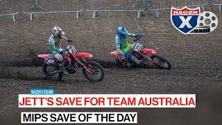 Jett Lawrence's Saves in the Final MXoN Moto for Team Australia | MIPS Save of the Day