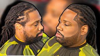 I HATE Doing This | Edge up and Beard Trim w/ DREADS | Haircut Tutorial