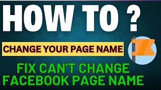 Fix Can't Change Facebook Page Name | How to Change Page Name with Just One Click (2024 Update)