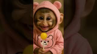 This Baby Monkey Is in Love with His Chupa Chups! 