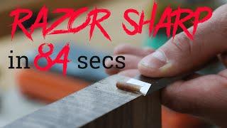 Getting a chisel SCARY SHARP fast  || EASY woodworking sharpening method