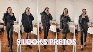 5 LOOKS MONOCROMÁTICOS - ALL BLACK | Vitória Moreira