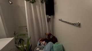 10 Hour Shower Sounds for Deep Sleep (I brought my favorite plushies to the bathroom and slept)