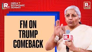 FM Nirmala Sitharaman's First Response On Donald Trump's Comeback | IES 2024