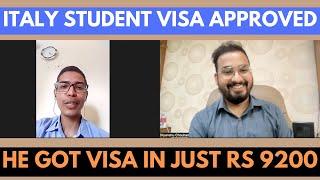 ITALY STUDENT VISA In just Rs 9200 ! Visa Interview questions ! 2022 Update! Study in italy