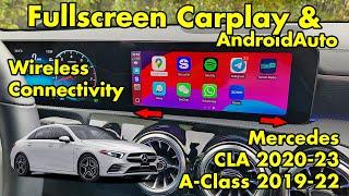 Fullscreen Wireless CarPlay AndroidAuto for Mercedes CLA 2020-23 and A-Class 2019-22 c118 w117 v117