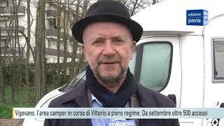 Vigevano, l'area camper in corso di Vittorio a pieno regime. Da settembre oltre 500 accessi