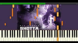 NLE Choppa - Shotta Flow 5 (Piano Instrumental / Piano Tutorial)