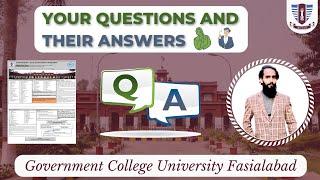 Q&A (All about Admission Procedure) | How to Upload Documents on GCUF Admission Portal