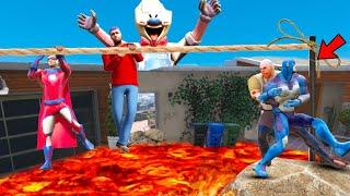 Rope Hero Saves Superhero Tipson from Extreme Lava in GTA 5 | Rope hero vice town