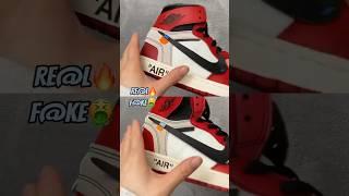 Real Vs Fake Off-White Chicago Air Jordan 1 #sneakerhead #sneakers #shorts