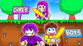 GIRL HUNTERS vs BOY SPEEDRUNNERS in Roblox!