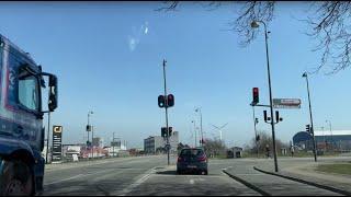 4K Amager Beach Park - Amager Strandpark - Driving Downtown Copenhagen, Denmark 