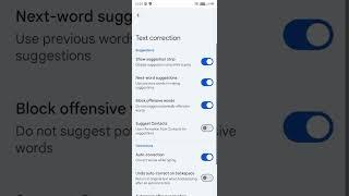 Auto correction || Corrects words while typing || keyboard Settings