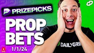 TOP PRIZEPICKS NBA, NFL, CBB & NHL PLAYER PROPS for TODAY 1/1 | Sports Betting (LIVE)