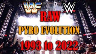 WWF/E Monday Night Raw! Evolution of the Raw Pyro from 1993 to 2022 - NEW