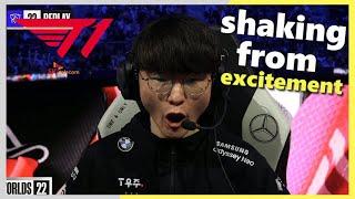 Faker is pumped up for his Massive Azir Ult