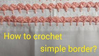 How to crochet lace on Handkerchief border l creative border 1l crochet edging 1 l lGaurisCrochetHub