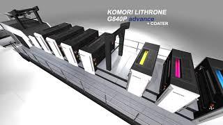 Komori Pressroom "Swiss Army Knife" the GL840P advance Convertible Perfector