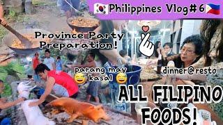 KOREAN TRIED FILIPINO FOODS IN PROVINCE(RESTO) | PROVINCE PARTY STYLE PREPARATION FILIPINO FOODS