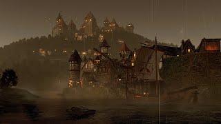 Rainy Night in Medieval Town  Immersive Ambience  Relax and Sleep with Rain Sounds