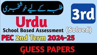 Urdu Class 3 2nd Term Paper 2024 Version 1