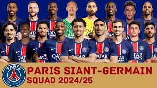 PARIS SIANT-GERMAIN FC Full Squad For Season 2024/25 | PSG | FootWorld