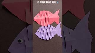 Diy paper craft fish | dancing fish #kids #craftideas #craft  #fishdrawing #diy #shorts #trending