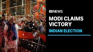 Narendra Modi clinches victory  in Indian election but BJP falls short of majority | ABC News