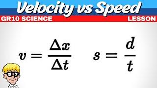Velocity vs Speed Grade 10 Science