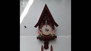 Large Cuckoo Birds Wall Clock Vintage Shabby Chic Pendulum Clock Wall Watch Mechanism Cartoon Wall