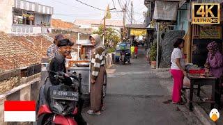 Real Life in Bandung Walking in Narrow Hidden Alley in Indonesia (4K HDR)