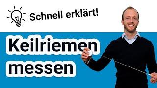 Keilriemen messen! In 2 Minuten - schnell erklärt | HowTo - Z24.de