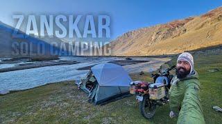 Solo Camping in SURU Valley - Zanskar Solo Ride | Nature Moto