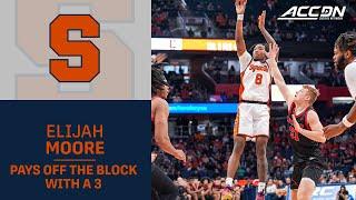 Syracuse's Lucas Taylor's Swat Sets Up Elijah Moore's Big 3-Pointer