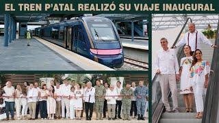 AMLO y Sheinbaum Inauguran el primer viaje de Tren P'atal de Cancún a Chichén Itzá