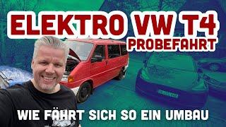 Probefahrt und Bestandsaufnahme VW T4 Tesla Camper Bulli mit Elektroumbau