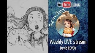 David Revoy Live Stream: drawing a reaction shot