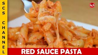 Red Sauce Cheesy Pasta - Restaurant Style Italian Dish - Saima's Cooking Secrets