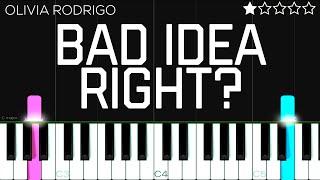 Olivia Rodrigo - bad idea right? | EASY Piano Tutorial