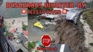 Kalimpong to Teesta Bazar and Sikkim Roads washed out/Heavy Disaster by teesta River#kalimpong