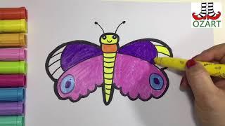 [아동미술]유아미술 / 반짝이 나비그리기/how to drawing & coloring glitter  butterfly for kids/오즈아트ozart️