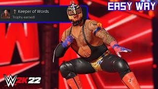 WWE 2K22 - Keeper of Words (Trophy/Achievement) | Easy Way