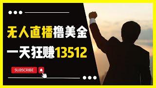 无人直播撸美金，一天狂赚13512，保姆级完整演示教程！