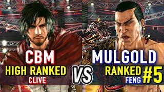 T8  CBM (High Ranked Clive) vs MULGOLD (#5 Ranked Feng)  Tekken 8 High Level Gameplay